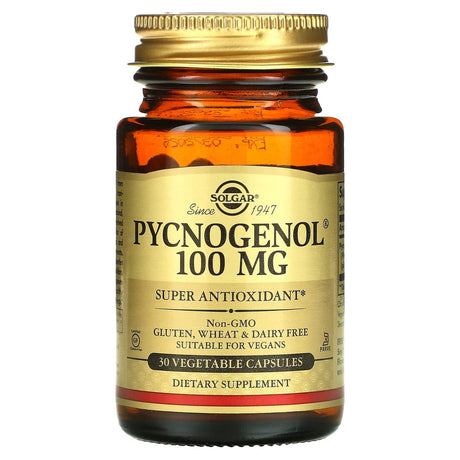 Solgar, Pycnogenol, 100 mg, 30 Vegetable Capsules - Supply Center USA