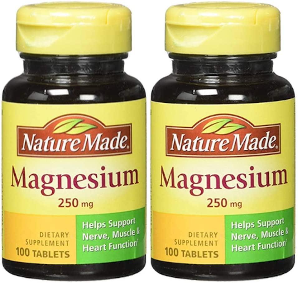 Nature Made Magnesium Oxide 250 Mg, Dietary Supplement for Muscle, Heart, Bone and Nerve Health Support, 200 Tablets, 200 Day Supply - Supply Center USA