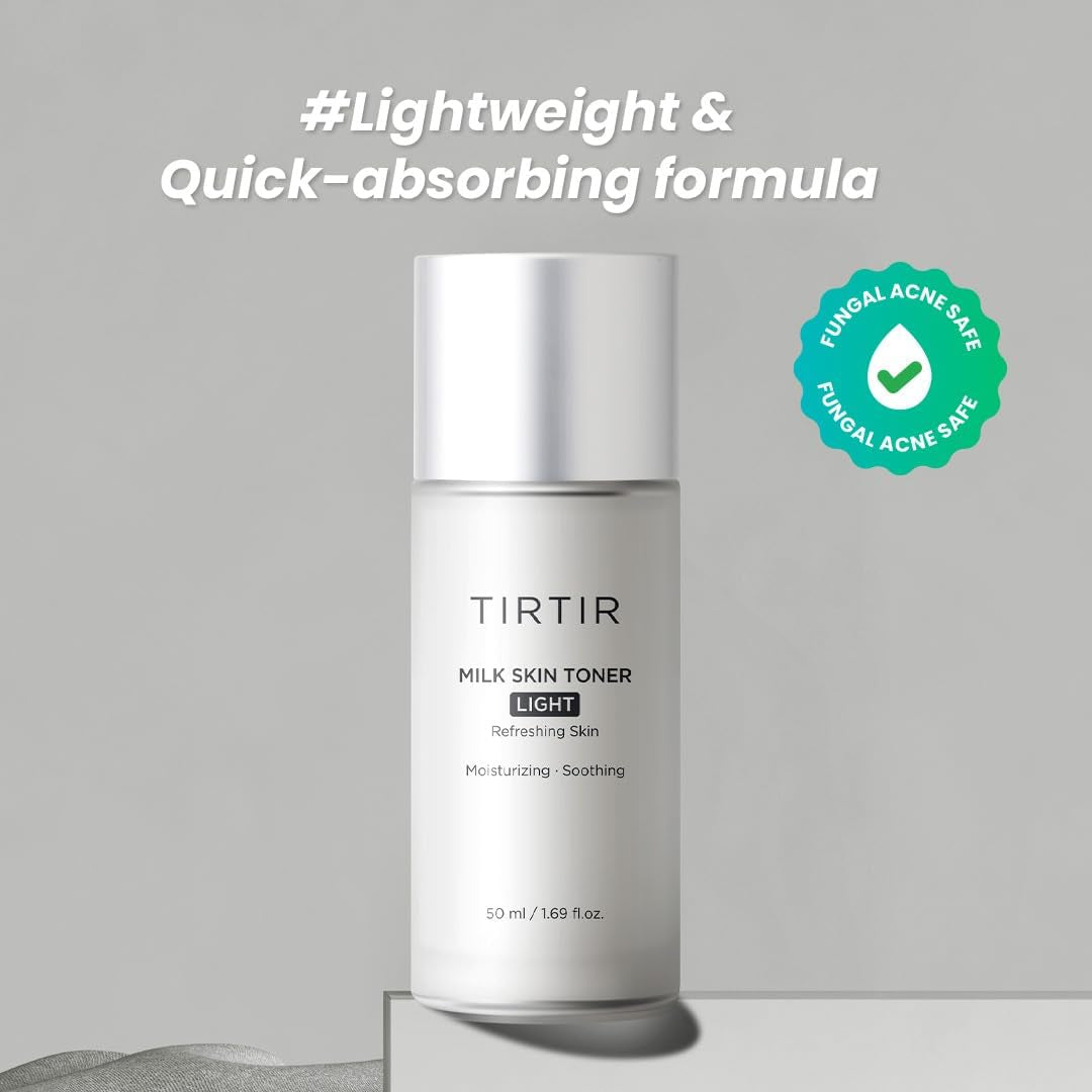 TIRTIR Milk Skin Toner Light | Instant Hydration with 4% Niacinamide, Pore-Tightening, Vegan Toner for Acne-Prone, Sensitive & Oily Skin, Fungal Acne Safe, Panthenol, Allantoin, Vitamin B