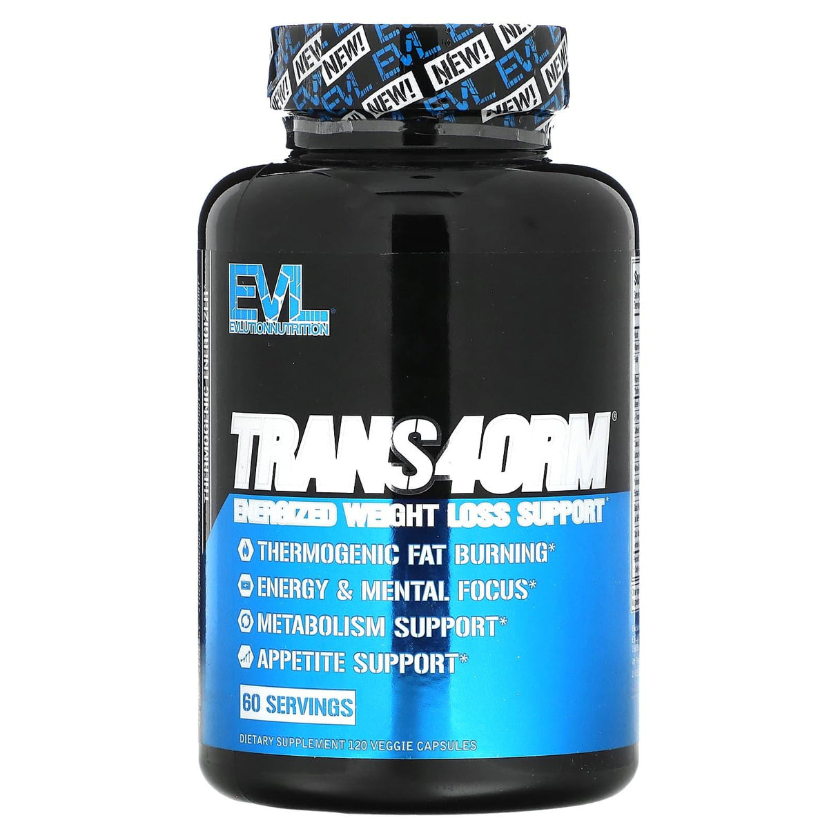 EVLution Nutrition, Trans4orm, Energized Weight Loss Support, 120 Veggie Capsules - Supply Center USA