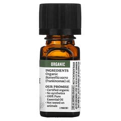 Aura Cacia, Pure Essential Oil, Organic Frankincense, .25 fl oz (7.4 ml)
