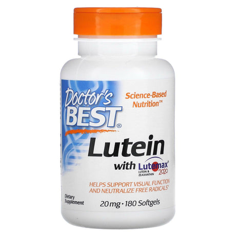 Doctor's Best, Lutein with Lutemax 2020, 20 mg, 60 Softgels - Supply Center USA