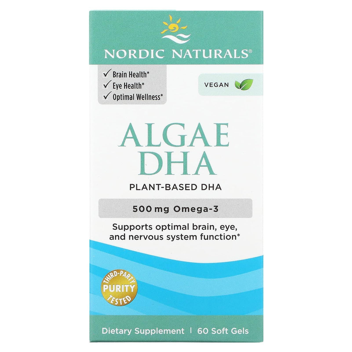 Nordic Naturals, Algae DHA, 250 mg, 60 Soft Gels - Supply Center USA