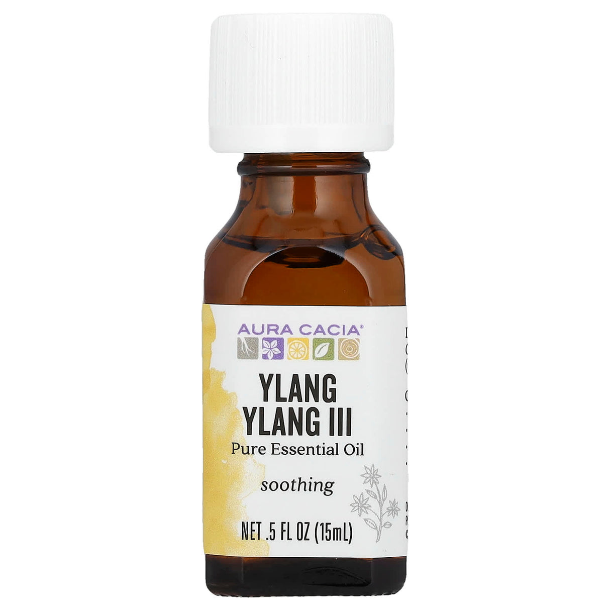 Aura Cacia, Pure Essential Oil, Ylang Ylang III, 0.5 fl oz (15 ml)