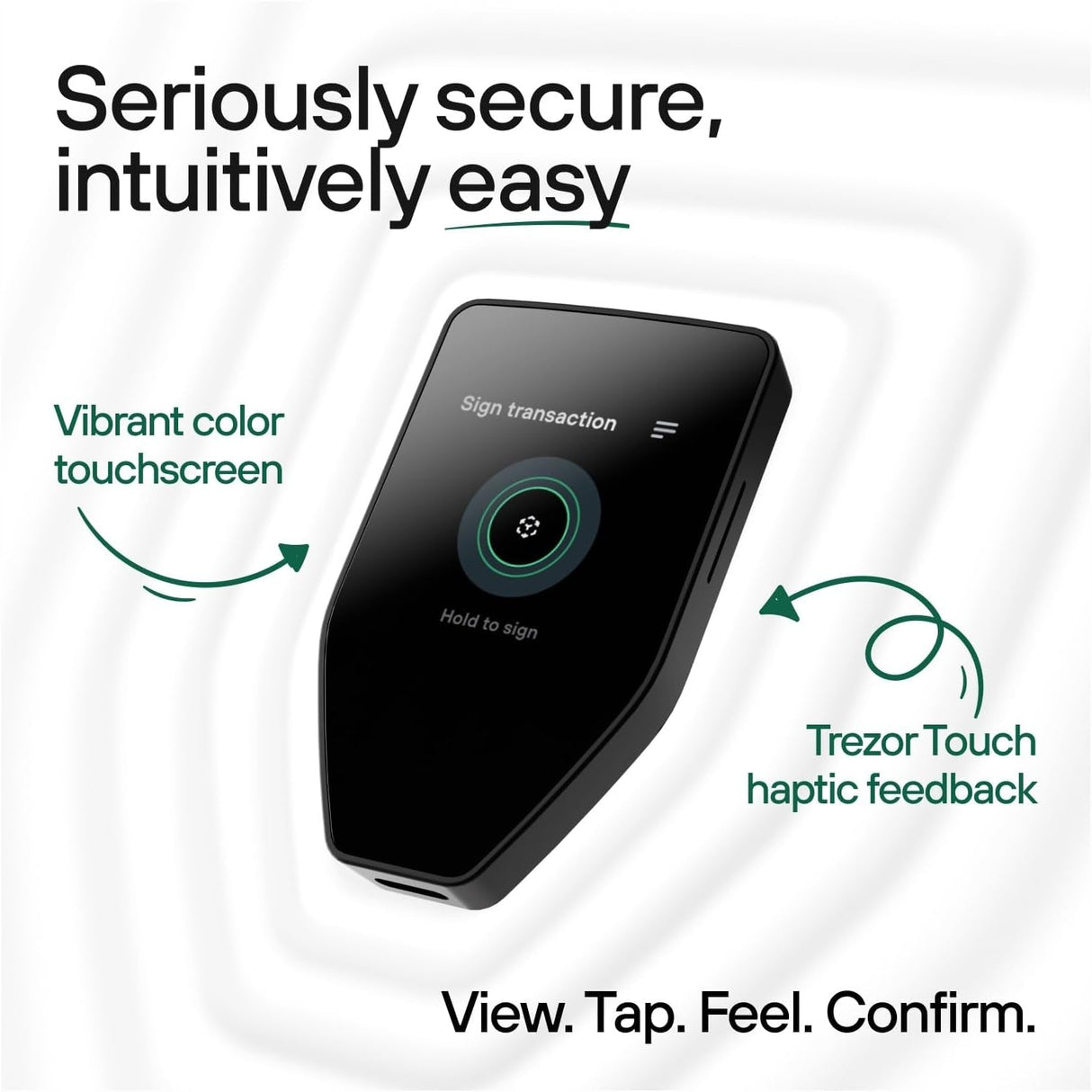 Trezor Safe 5 - Crypto Hardware Wallet with Secure Element & Passphrase, Color Touchscreen and Haptic Feedback, Protect Your Bitcoin and Digital Assets (Black Graphite)