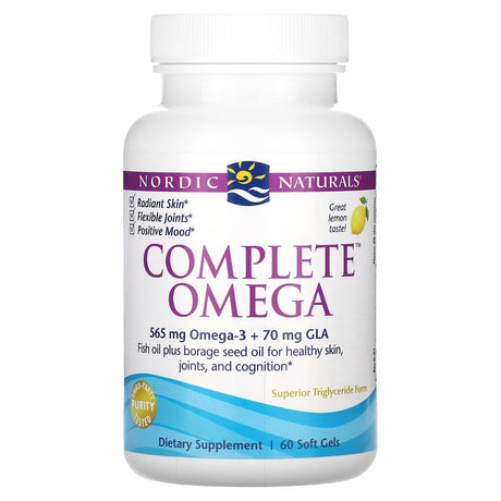 Nordic Naturals, Complete Omega, Lemon, 282.5 mg, 120 Soft Gels - Supply Center USA