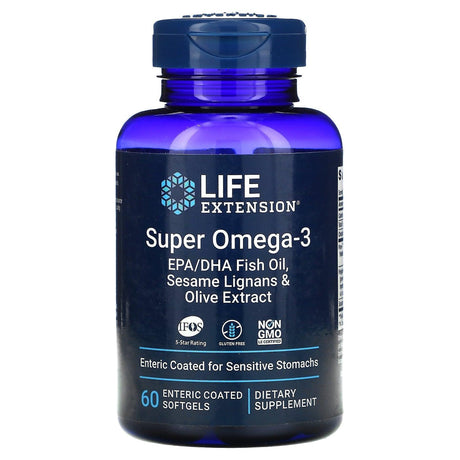 Life Extension, Super Omega-3, 120 Enteric Coated Softgels - Supply Center USA