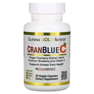 California Gold Nutrition, CranBlueC, Cranberry, Blueberry, Vitamin C, 60 Veggie Capsules - Supply Center USA