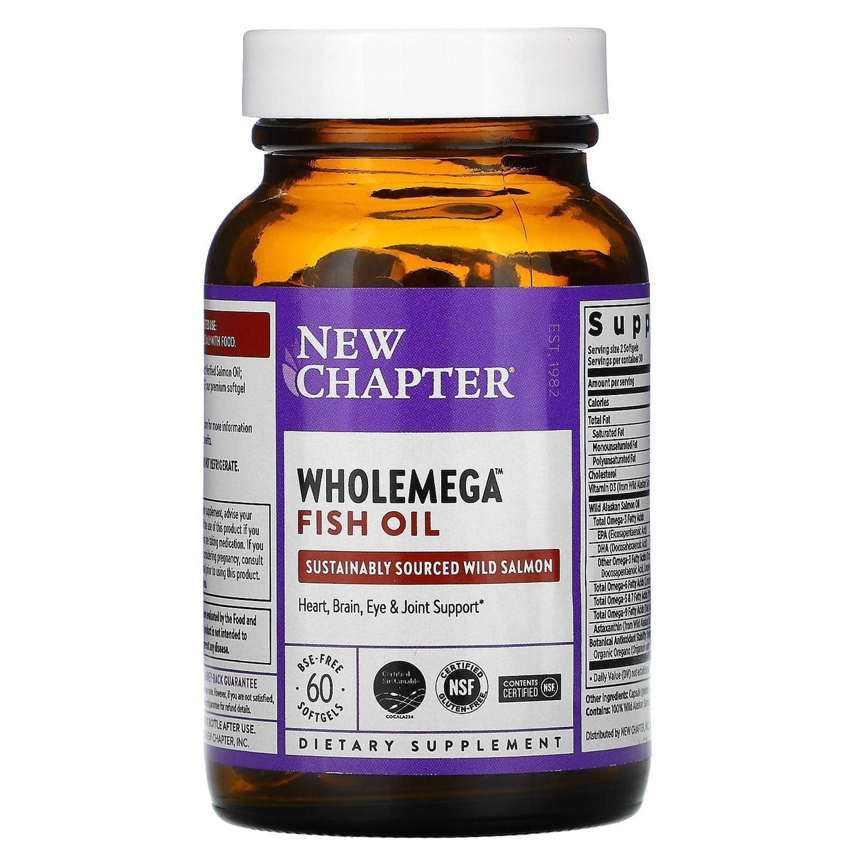 New Chapter, Wholemega Fish Oil, 180 Softgels - Supply Center USA