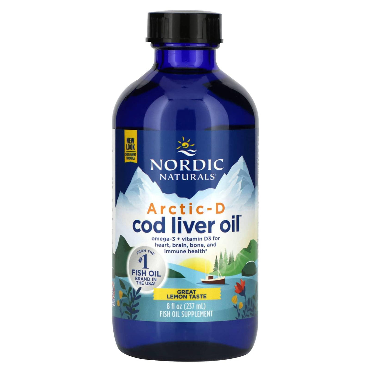 Nordic Naturals, Arctic-D Cod Liver Oil, Lemon, 8 fl oz (237 ml) - Supply Center USA