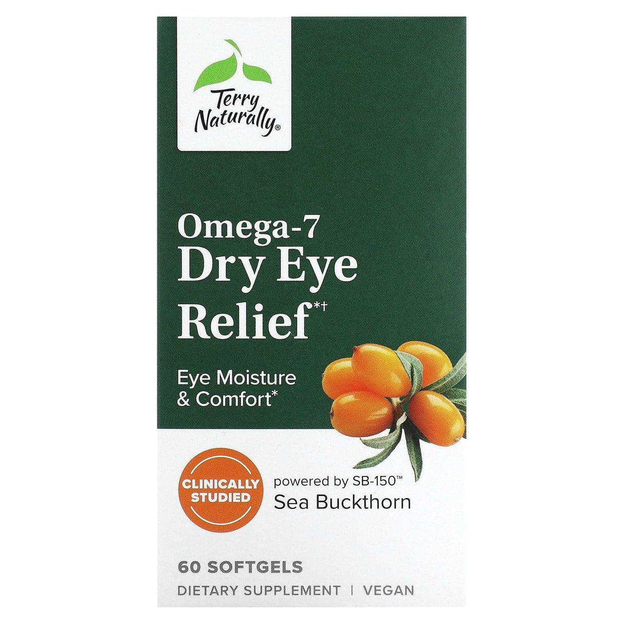 Terry Naturally, Omega 7, Dry Eye Relief, 60 Softgels - Supply Center USA