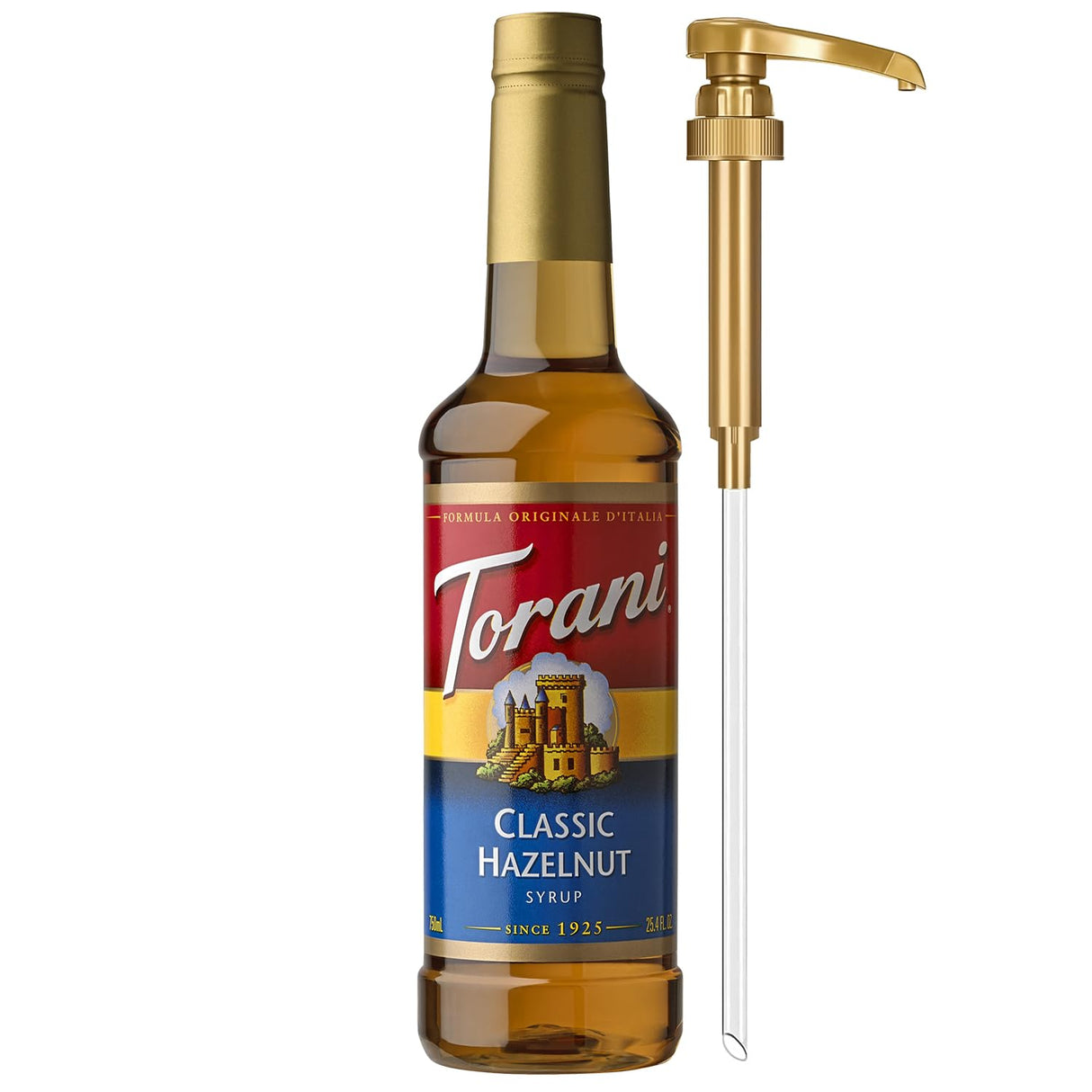 Torani Coffee Syrup, Vanilla Flavored Syrup for Drinks, Pump Included, 25.4 Fl Oz