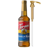 Torani Coffee Syrup, Vanilla Flavored Syrup for Drinks, Pump Included, 25.4 Fl Oz