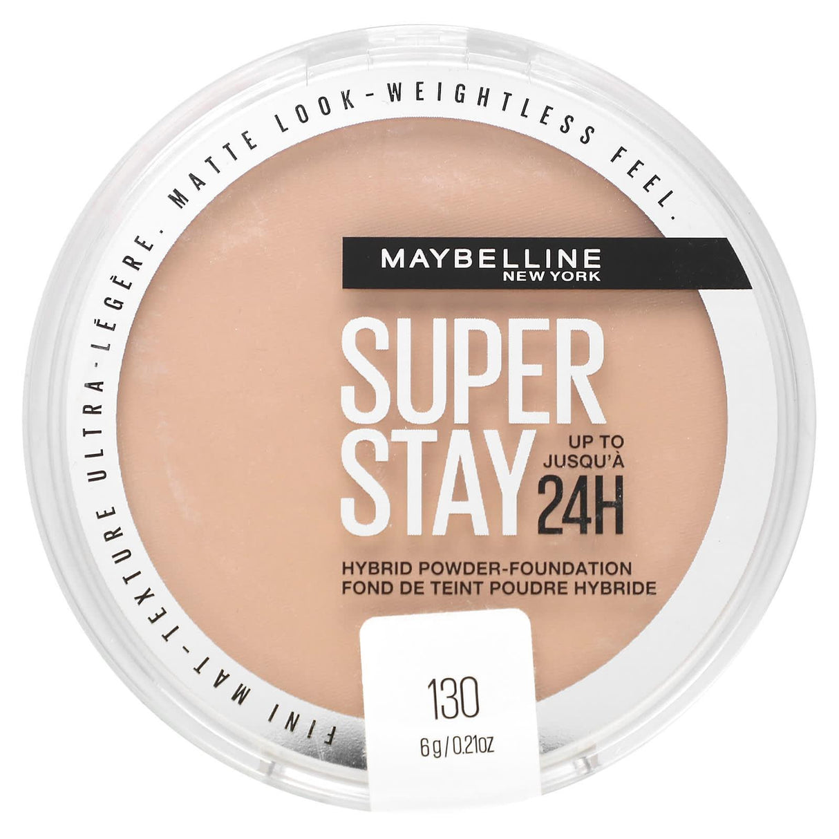 Maybelline, Super Stay, Hybrid Powder-Foundation, 130, 0.21 oz (6 g) - Supply Center USA