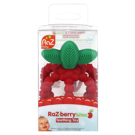 RaZbaby, Raz-Berry Bites Teething Toy, 3m+, 1 Toy - Supply Center USA