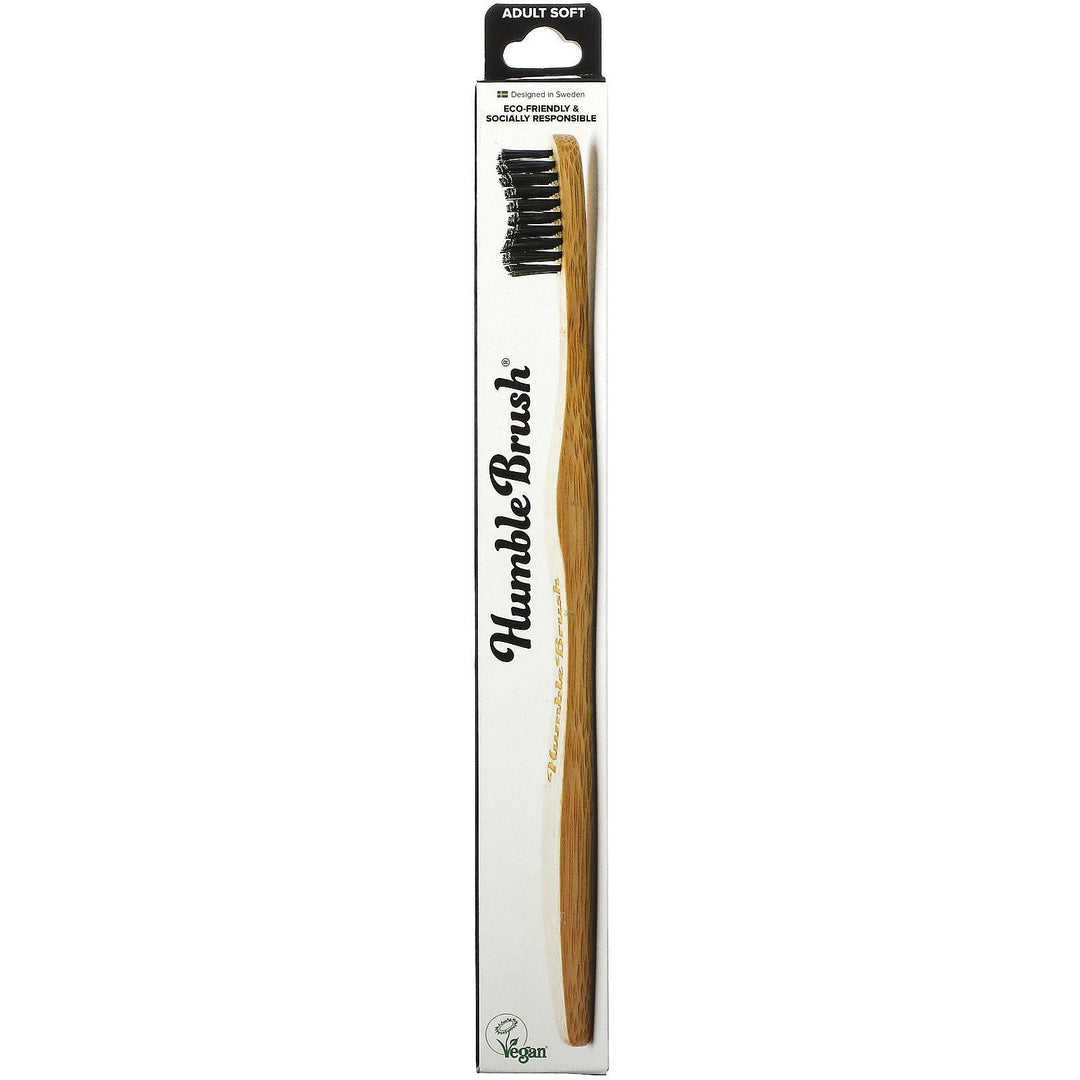 The Humble Co., Humble Brush, Adult Soft, Black, 1 Toothbrush - HealthCentralUSA