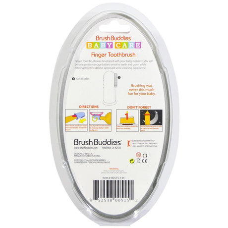 Brush Buddies, Baby Care, Finger Toothbrush, 0-3 YR, 1 Finger ToothBrush - Supply Center USA