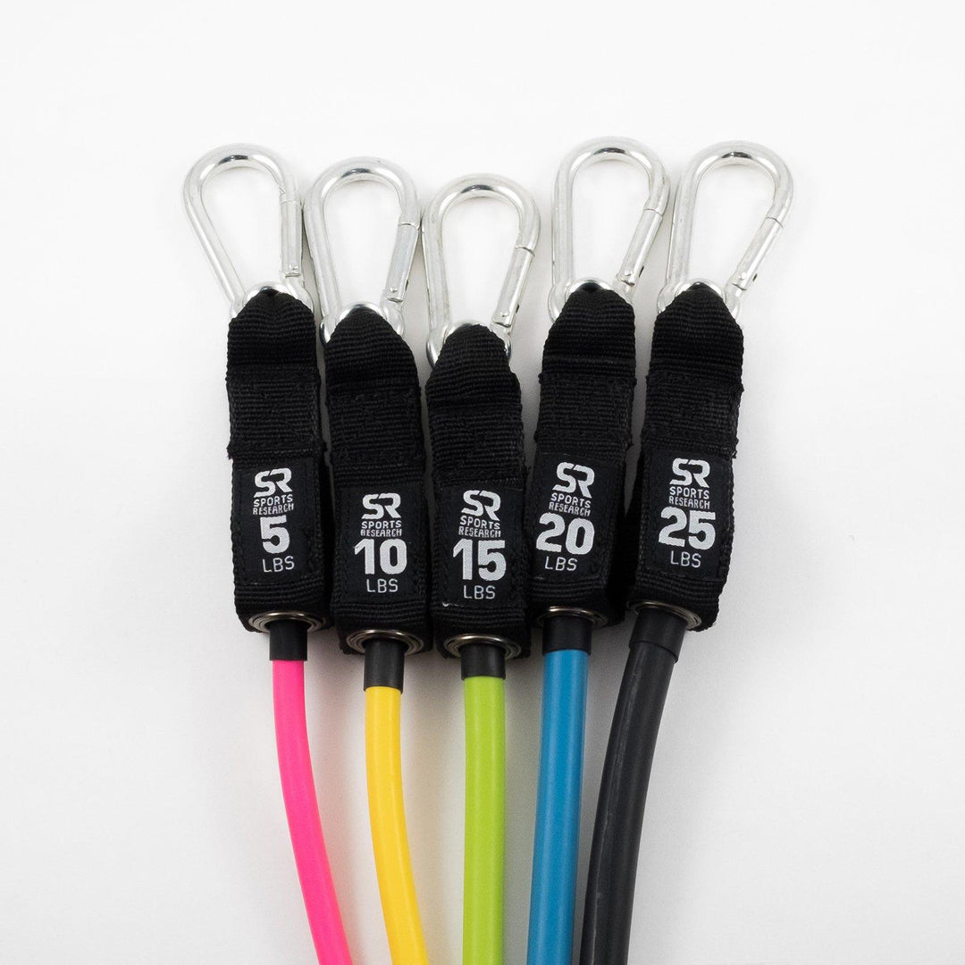 Sports Research, Performance Resistance Bands, 5 Bands - HealthCentralUSA