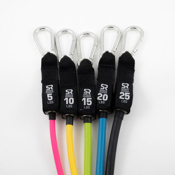 Sports Research, Performance Resistance Bands, 5 Bands - HealthCentralUSA