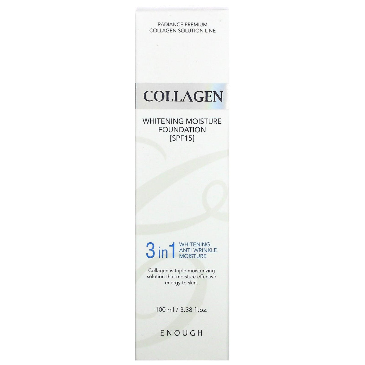 Enough, Collagen, Whitening Moisture Foundation, SPF 15, #13, 3.38 fl oz (100 ml) - Supply Center USA