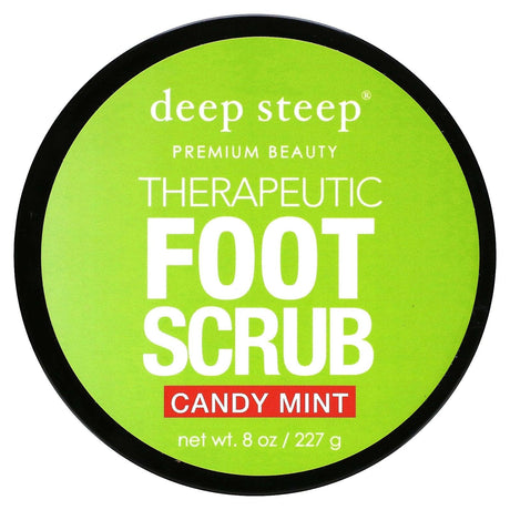 Deep Steep, Therapeutic Foot Scrub, Candy Mint , 8 oz (227 g) - Supply Center USA