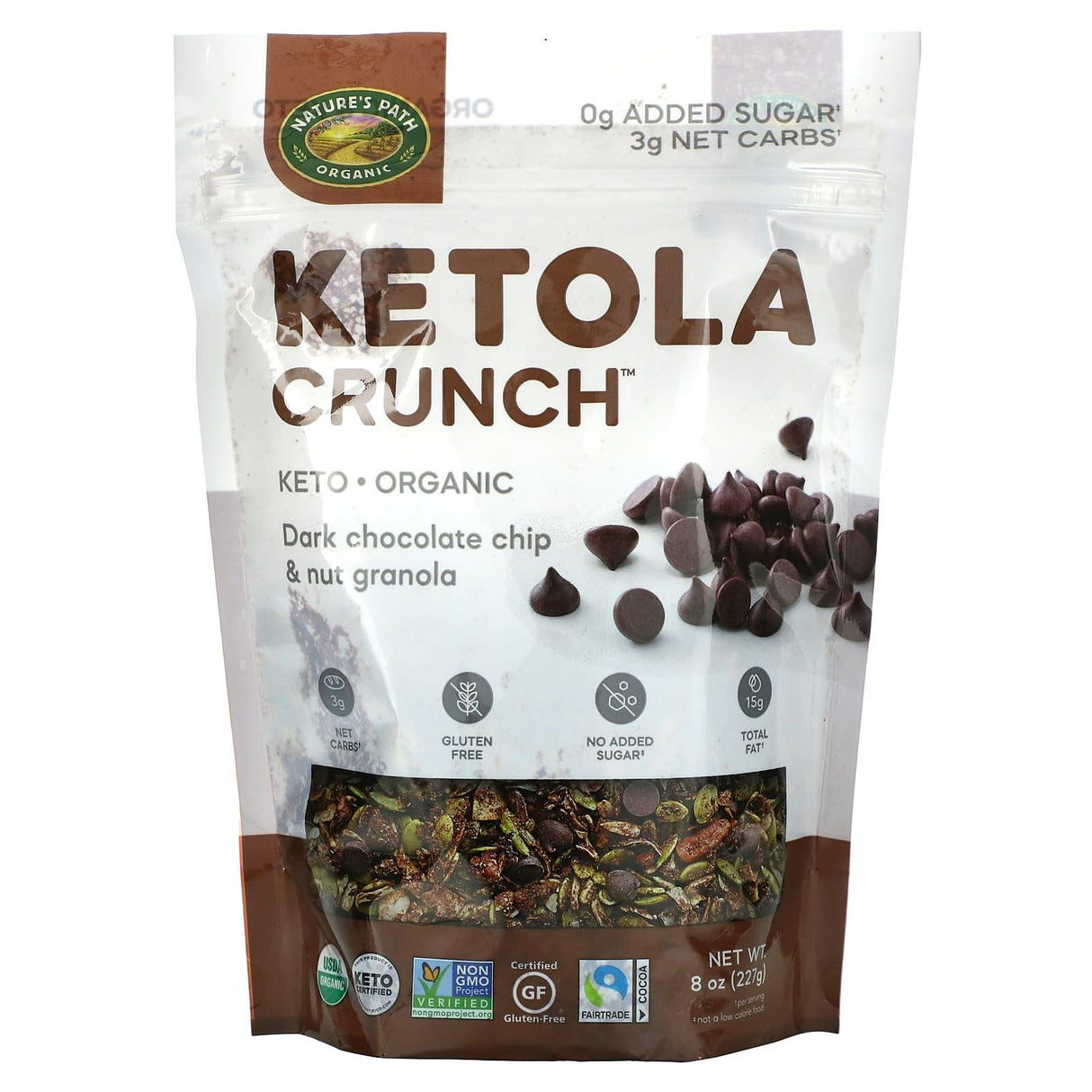 Nature's Path, Ketola Crunch, Dark Chocolate Chip & Nut Granola, 8 oz (227 g) - Supply Center USA