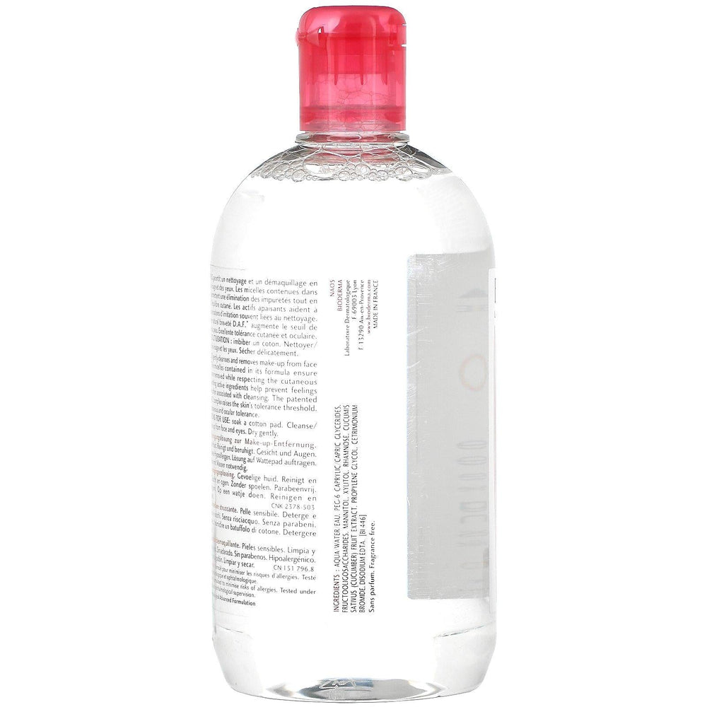 Bioderma, Sensibio H2O, Make-Up Removing Micelle Solution, 16.7 fl oz (500 ml) - HealthCentralUSA