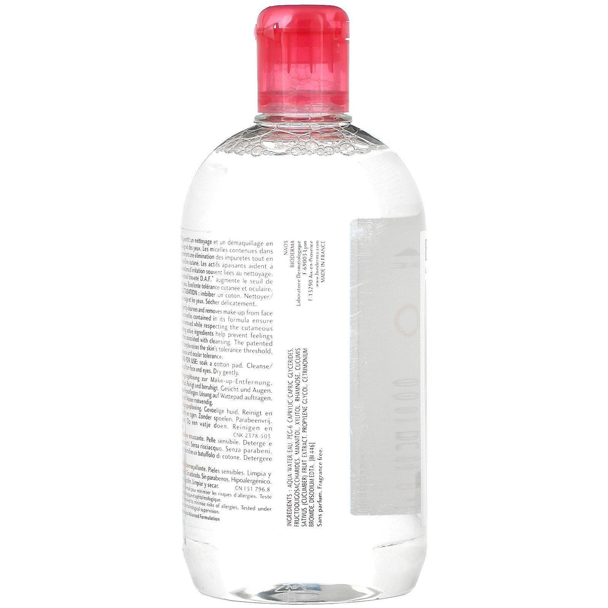 Bioderma, Sensibio H2O, Make-Up Removing Micelle Solution, 16.7 fl oz (500 ml) - Supply Center USA