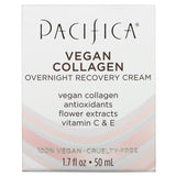 Pacifica, Vegan Collagen, Overnight Recovery Cream, 1.7 fl oz (50 ml) - Supply Center USA