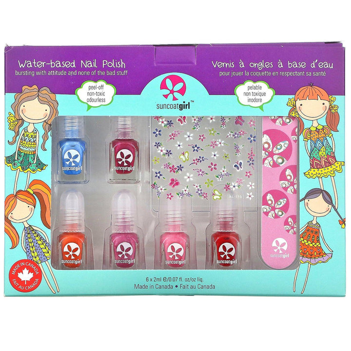 SuncoatGirl, Water-Based Nail Polish Mini Mani Kit, 8 Pieces - HealthCentralUSA