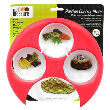 Flents, Meal Measure, Portion Control Plate, Red, 1 Count - Supply Center USA