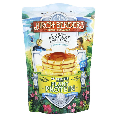 Birch Benders, Pancake & Waffle Mix, Plant Protein, 14 oz (397 g) - Supply Center USA