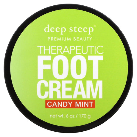 Deep Steep, Therapeutic Foot Cream, Candy Mint, 6 oz (170 g) - Supply Center USA