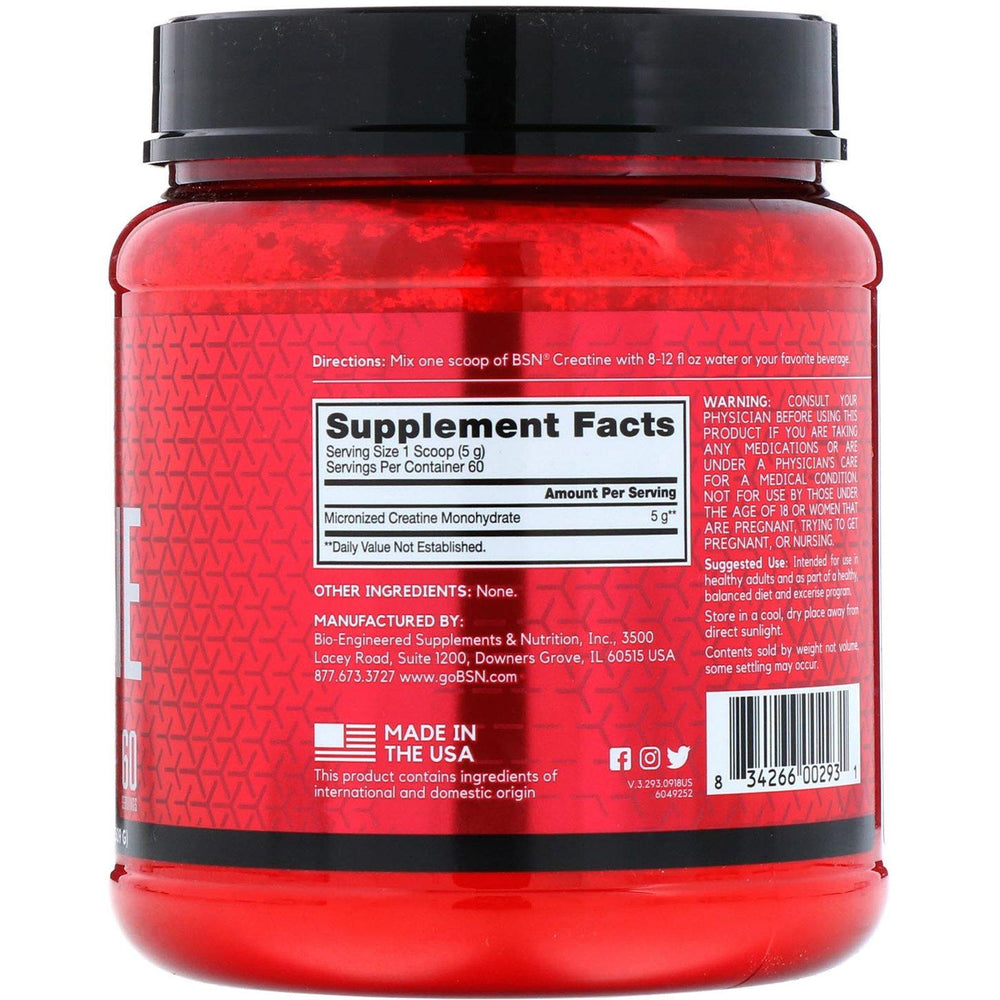 BSN, Creatine, Unflavored, 10.9 oz (309 g) - HealthCentralUSA