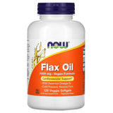 NOW Foods, Flax Oil, 1,000 mg, 120 Veggie Softgels - Supply Center USA