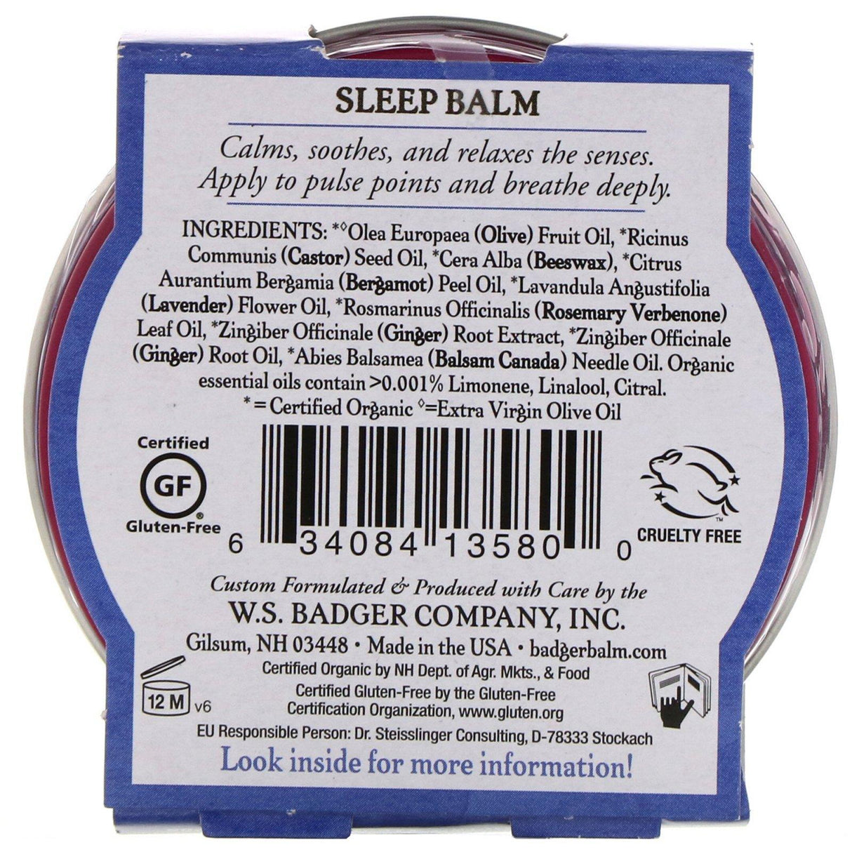 Badger Company, Organic Sleep Balm, Lavender & Bergamot, 2 oz (56 g) - Supply Center USA