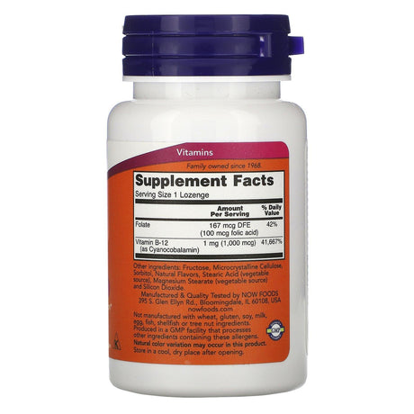 Now Foods, B-12, 1,000 mcg, 100 Lozenges - Supply Center USA