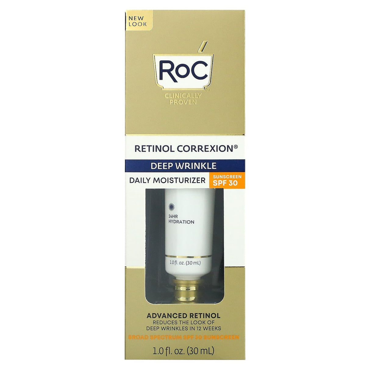 RoC, Retinol Correxion, Deep Wrinkle Daily Moisturizer, SPF 30, 1 fl oz (30 ml) - Supply Center USA