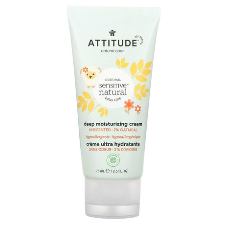 ATTITUDE, Baby, Deep Moisturizing Cream, Unscented, 2.5 fl oz (75 ml) - Supply Center USA