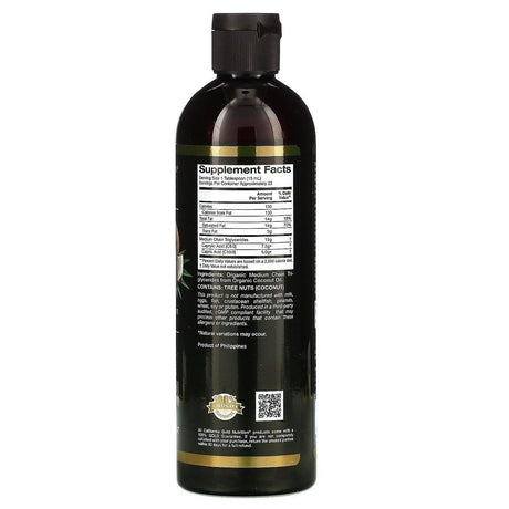 California Gold Nutrition, Organic MCT Oil, 12 fl oz (355 ml) - Supply Center USA