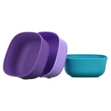 NUK, Stacking Bowls, 4+ Months, Purple & Teal, 3 Bowls + 3 Lids - Supply Center USA