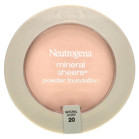 Neutrogena, Mineral Sheers, Powder Foundation, Natural Ivory 20, 0.34 oz (9.6 g) - Supply Center USA