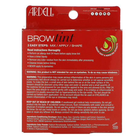 Ardell, Brow Tint, Dark Brown, 5 Piece Set - Supply Center USA