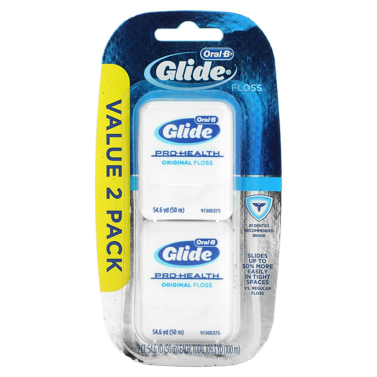 Oral-B, Glide, Pro-Health, Original Floss, 2 Pack, 54.6 yd (50 m) Each - Supply Center USA