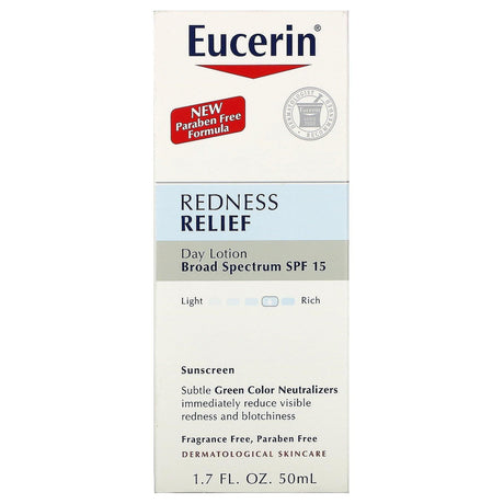 Eucerin, Redness Relief, Daily Perfecting Lotion SPF 15, Fragrance Free, 1.7 fl oz (50 ml) - Supply Center USA