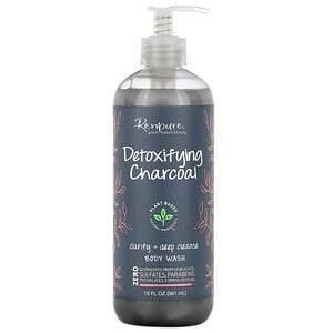 Renpure, Detoxifying Charcoal, Clarifying + Deep Cleanse Body Wash, 19 fl oz (561 ml) - Supply Center USA