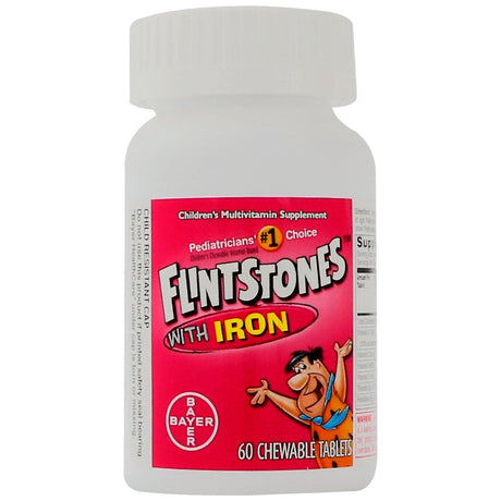 Flintstones, Children's Multivitamin with Iron, Fruit Flavors, 60 Chewable Tablets - Supply Center USA