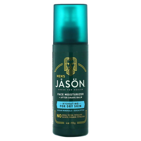 Jason Natural, Men's, Face Moisturizer + After Shave Balm, Citrus + Ginger , 4 oz (113 g) - Supply Center USA