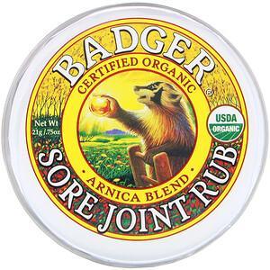 Badger Company, Organic, Sore Joint Rub, Arnica Blend, .75 oz (21 g) - HealthCentralUSA