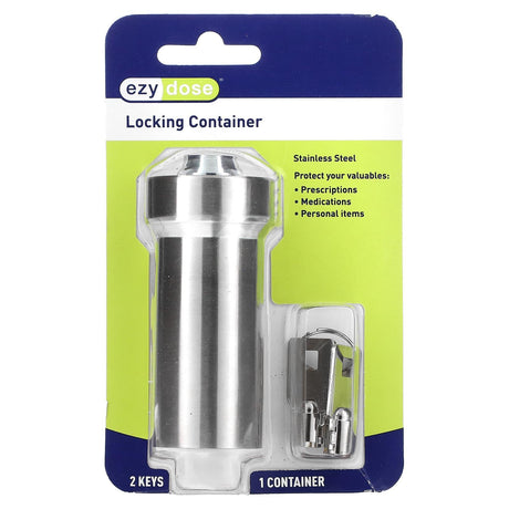 Ezy Dose, Locking Container, Stainless Steel, 3 Pieces - Supply Center USA